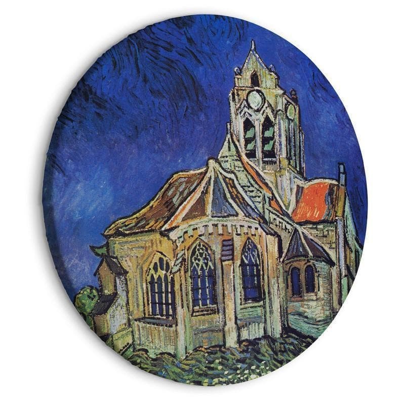 Quadro rotondo - The Church at Auvers (Vincent van Gogh) in Poster e stampe Collezione Casa - Trebisacce, commercioVirtuoso.it