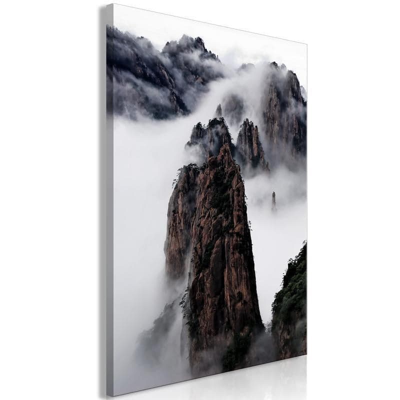 Quadro - High Mountains in Mist (1-part) - Landscape of Clouds Amid Rocks in Poster e stampe Collezione Casa - Trebisacce, commercioVirtuoso.it