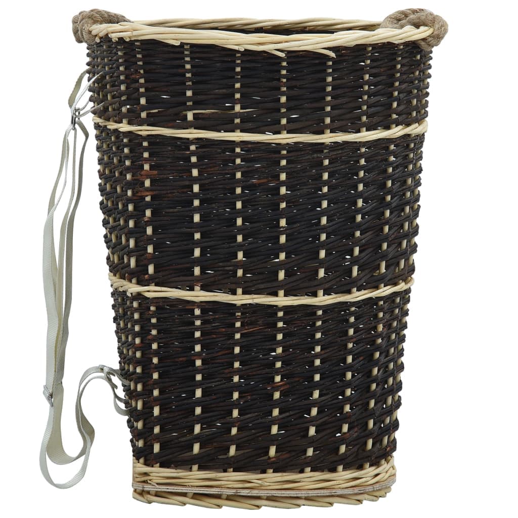 Cesta per Legna con Spallacci 50x44x58cm Salice Naturale in Cestini portalegna Esplodia - Napoli, commercioVirtuoso.it