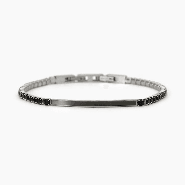 2Jewels - Bracciale in acciaio 316L PVD Gunmetal cristalli in Bracciali Alba Gioielli - Casoria, commercioVirtuoso.it