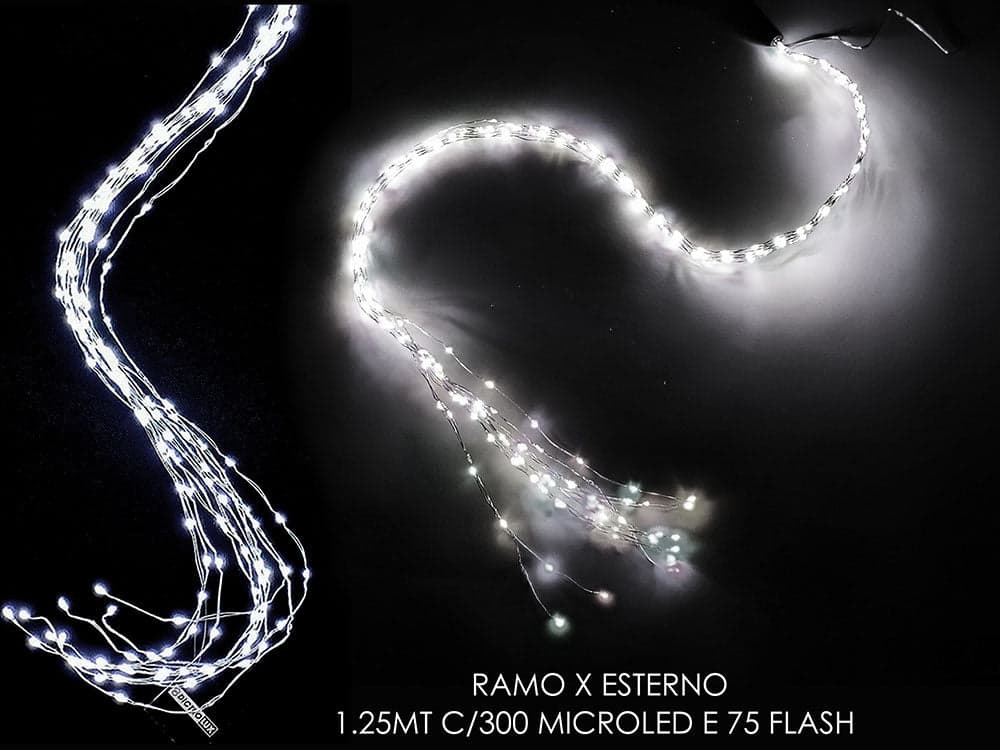 Ramo per esterno 1.25mt con 300 microled in Catene luminose Save The Money - Rimini, commercioVirtuoso.it