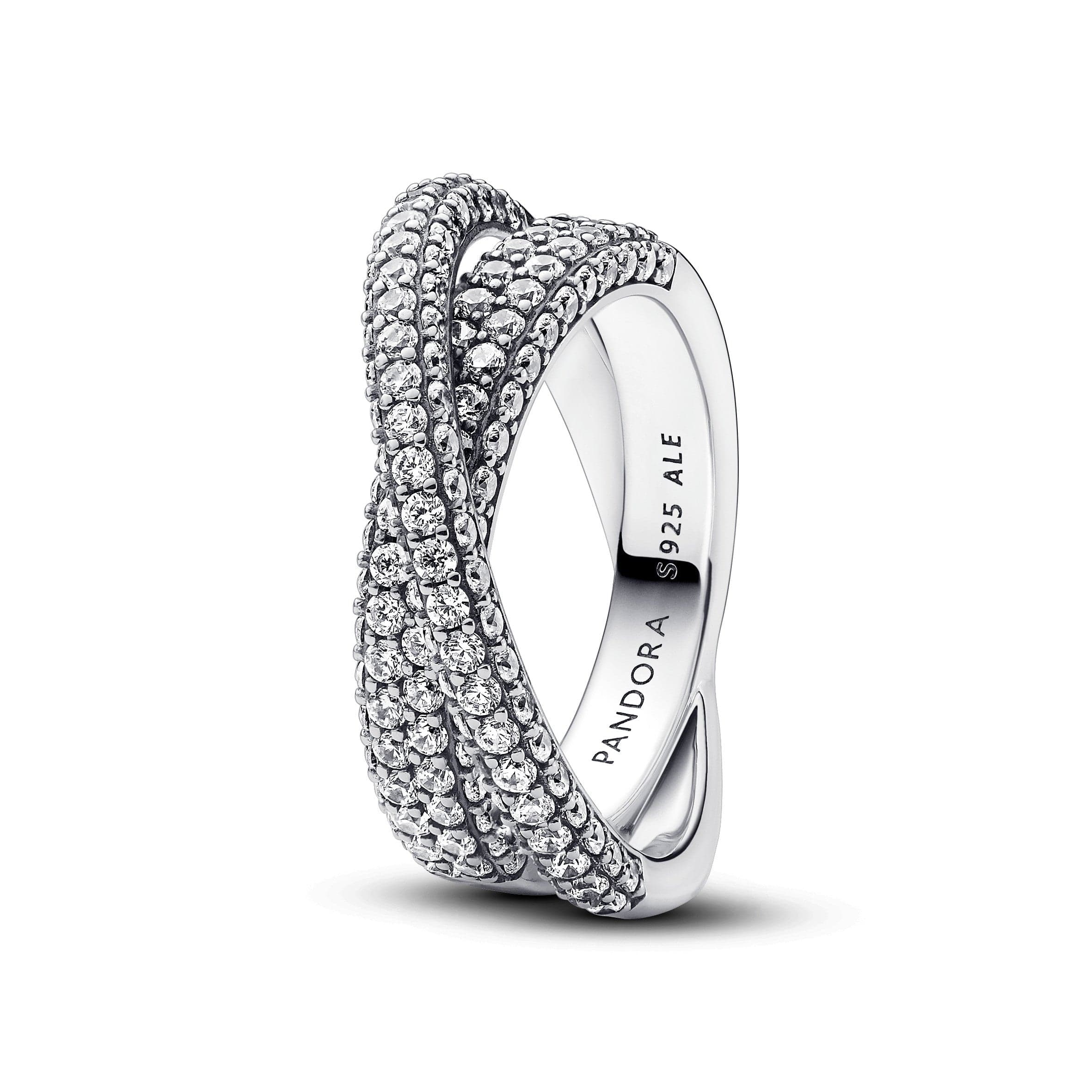 Pandora -Anello Pavè Fascia Intrecciata in Anelli Alba Gioielli - Casoria, commercioVirtuoso.it