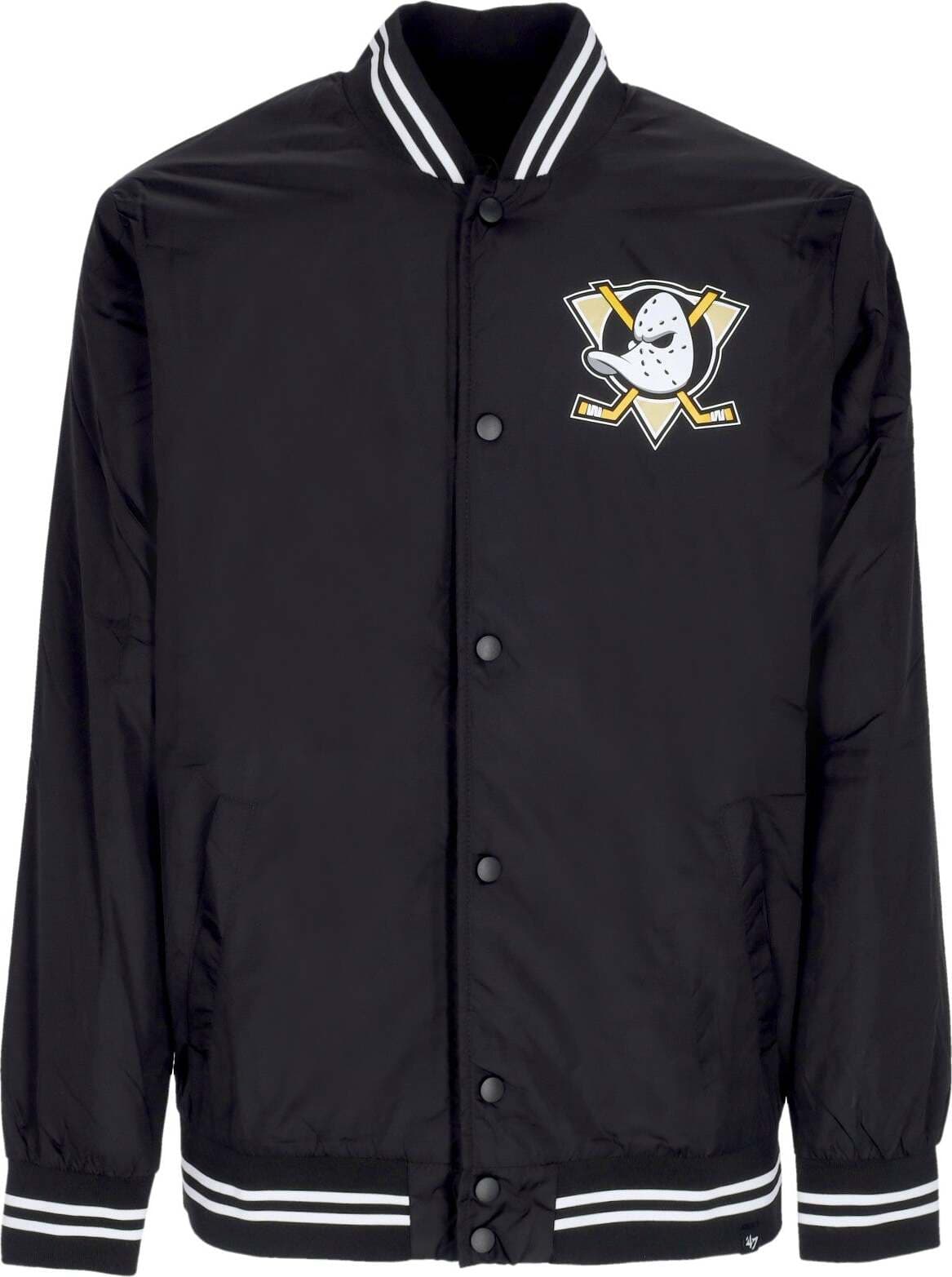 47-BRAND-Giubbotto-Bomber-Uomo-Nhl-Drift-Track-Jacket-Anaduc-Jet-Black-da-uomo