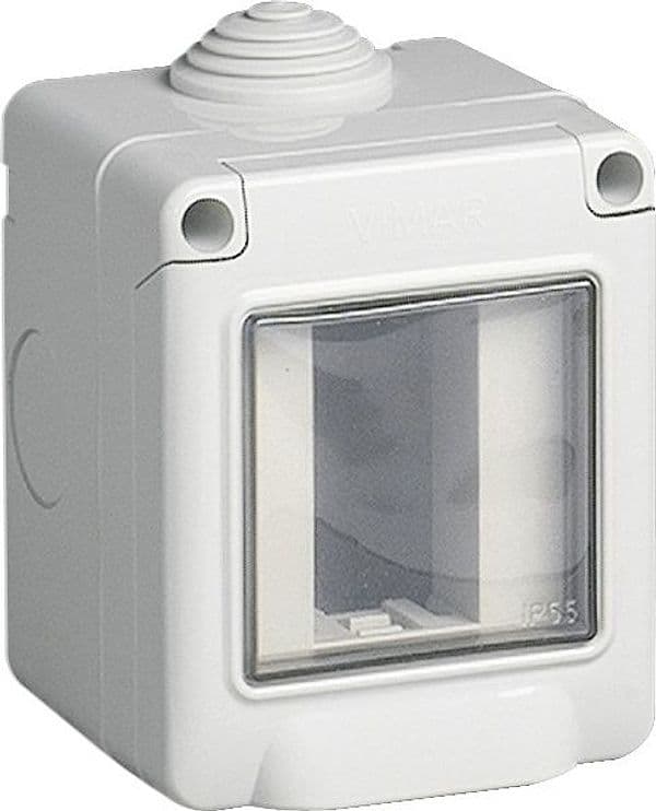 Vimar IP55 contenitore stagno 1P protetto per serie civili Eikon Arkè e Plana in Scatole superficiali Aloiserw.com - Altomonte, commercioVirtuoso.it