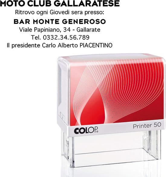Timbro Printer 50 G7 Autoinchiostrante 30X69Mm 7 Righe Colop in Il Centro - Jesi, commercioVirtuoso.it