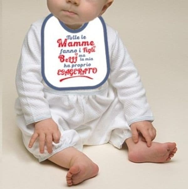 Mella Kids - Bavaglino con frase 100% Cotone in Bavaglini Centro Bimbo - Siderno, commercioVirtuoso.it