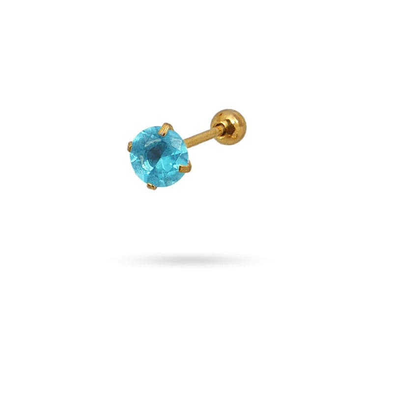 Anartxy - ORECCHINO Gemma piercing 5mm in Piercing a bottone Alba Gioielli - Casoria, commercioVirtuoso.it