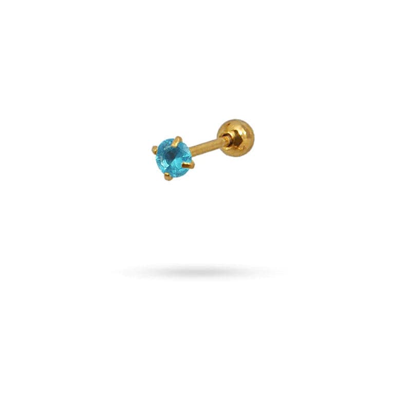 Anartxy - ORECCHINO Gemma piercing 3mm in Piercing a bottone Alba Gioielli - Casoria, commercioVirtuoso.it