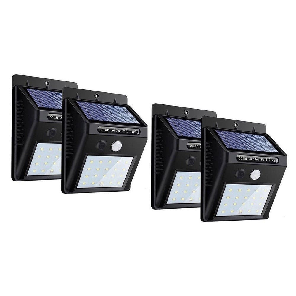 4pz Faretto Led Da Esterno Con Pannello Solare Sensore Movimento Crepuscolare Illuminazione/Illuminazione per esterni/Proiettori Trade Shop italia - Napoli, Commerciovirtuoso.it