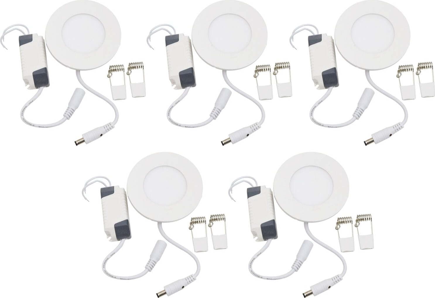 5 pz Luci da incasso Faretti LED 3W 6000K Pannello Rotondo Ultra Sottile Bianco freddo Diametro 85mm in Faretti da soffitto 85cento.it - Potenza, commercioVirtuoso.it