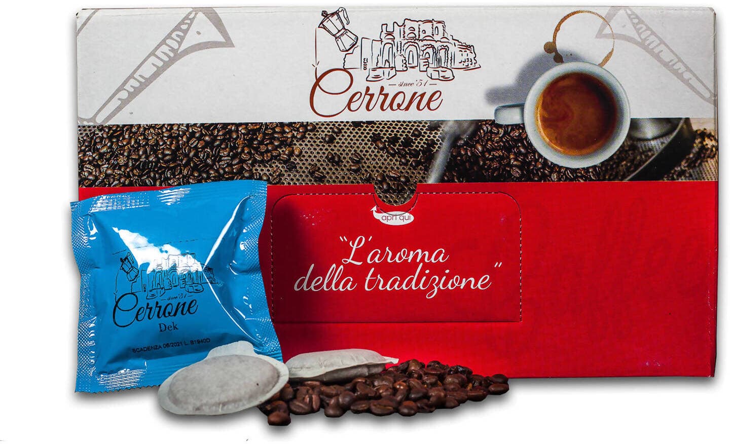 50 Cialde Caffè DEK compatibili ESE 44mm Miscela Forte Arabica Decaffeinato Caffe Cerrone Since '51 7,7 gr box 150pz in Cialde di caffè compatibili ESE 44 mm Caffè Cerrone - Santa Maria Capua Vetere, commercioVirtuoso.it
