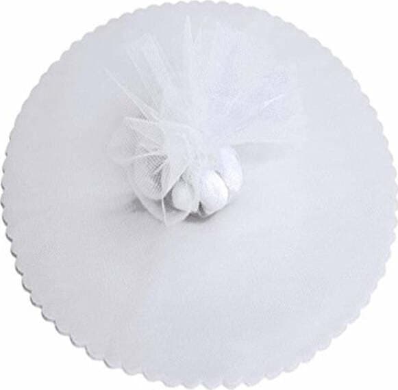 50-Veli-Tulle-Per-Bomboniere-Tondo-Organza-Matrimoni-Battesimi-Lauree-Confetti