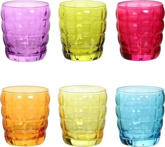 Set 6 bicchieri colorati in vetro Horizon in Autocategorizzazione Più Di Più Ideas - Casalnuovo di Napoli, commercioVirtuoso.it