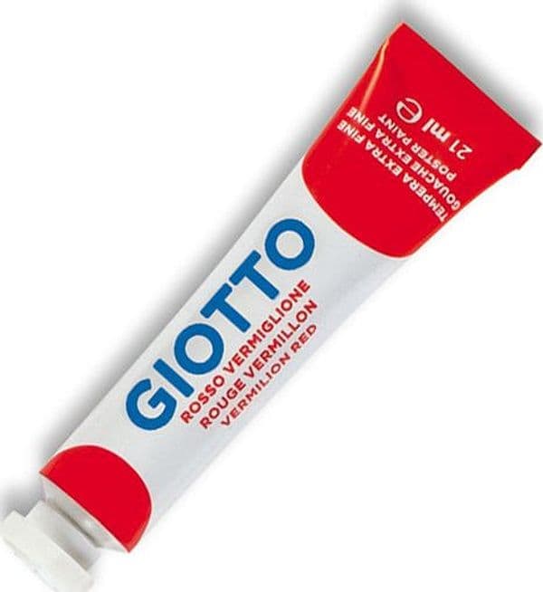 Tempera Giotto Tubo 7 (21Ml Rosso Vermiglione 07 in Colori a tempera Il Centro - Jesi, commercioVirtuoso.it
