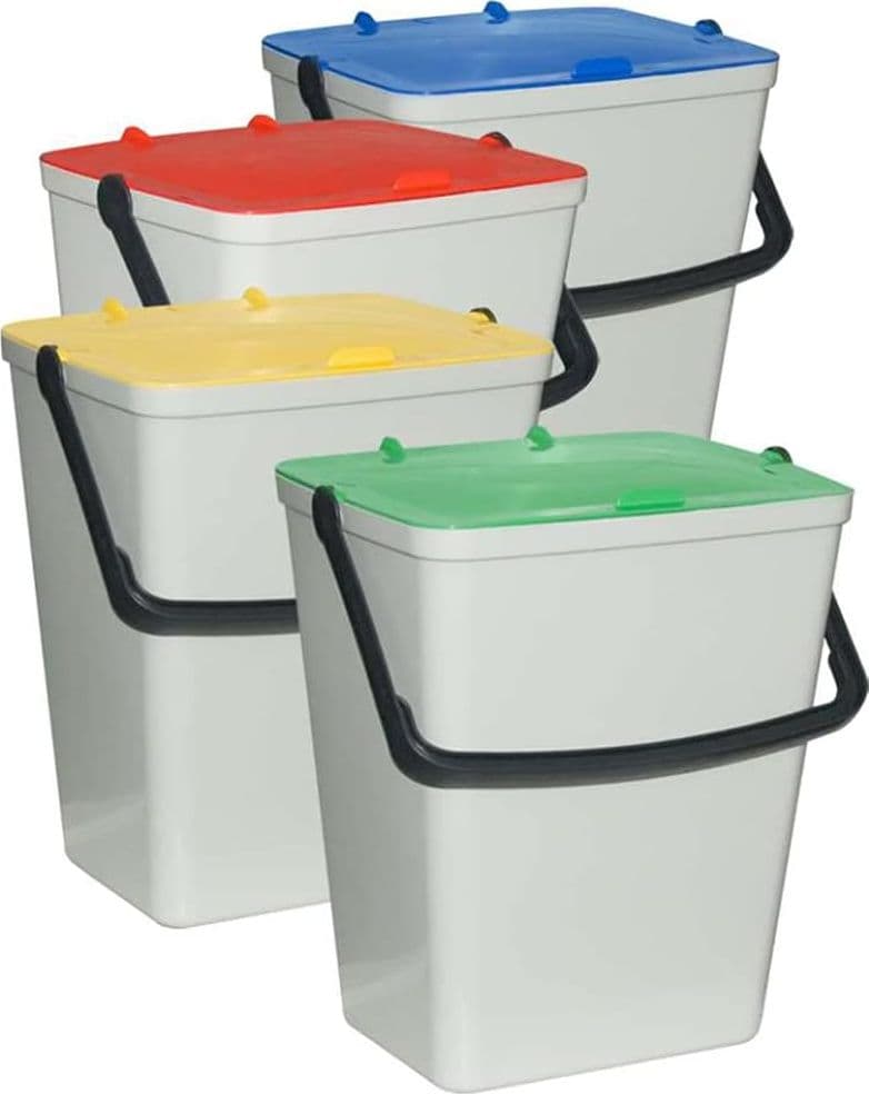 Kit 4 secch ida 15 L cadauno con maniglia e coperchio colorato in Autocategorizzazione Più Di Più Ideas - Casalnuovo di Napoli, commercioVirtuoso.it