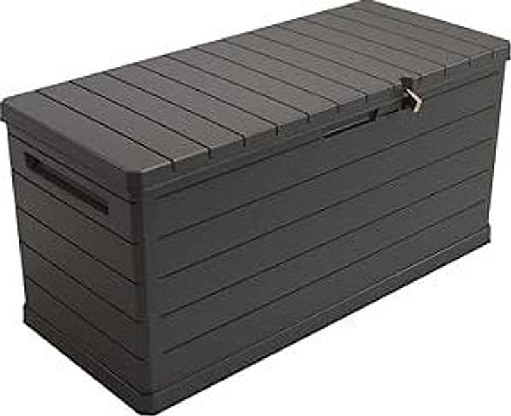 Baule per esterno da 350 litri lucchettabile color grigio scuro in Bauli e contenitori Più Di Più Ideas - Casalnuovo di Napoli, commercioVirtuoso.it