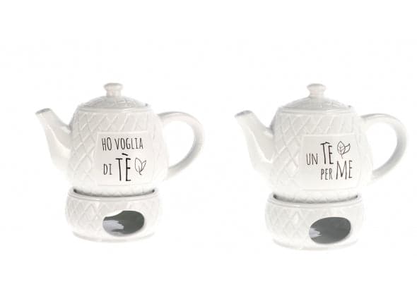 Teiera in ceramica con riscaldatore in Autocategorizzazione Più Di Più Ideas - Casalnuovo di Napoli, commercioVirtuoso.it