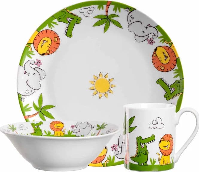 Stoviglie 3 pezzi per bambini BAMBINI coccodrillo/elefante/leone in Autocategorizzazione Più Di Più Ideas - Casalnuovo di Napoli, commercioVirtuoso.it