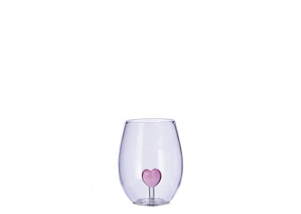 Bicchiere in vetro con figura 3d cuore rosa in Autocategorizzazione Più Di Più Ideas - Casalnuovo di Napoli, commercioVirtuoso.it