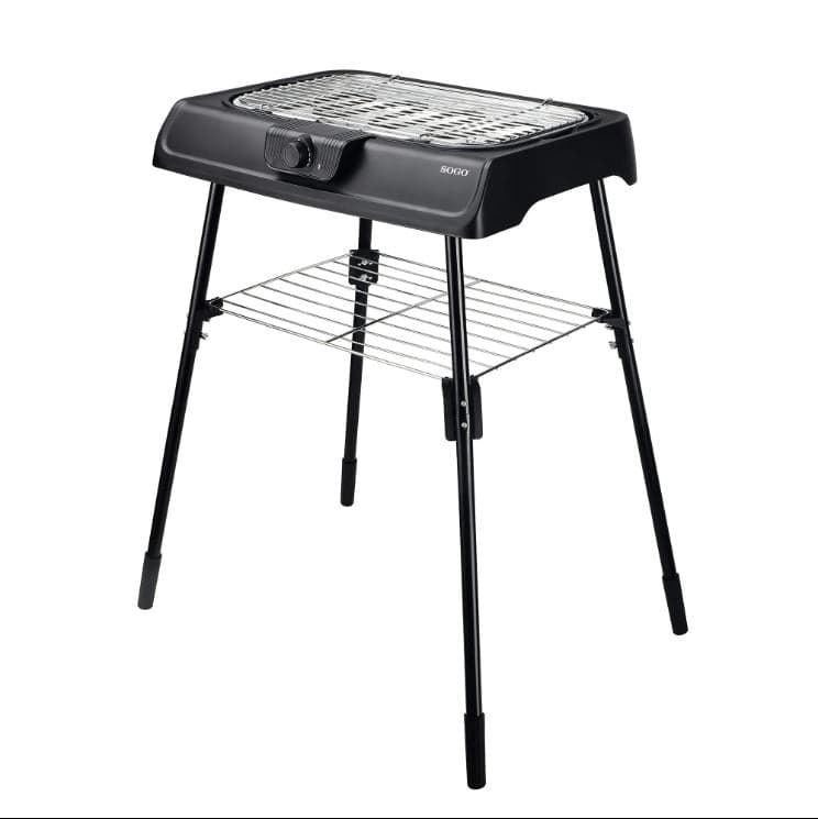 Barbecue regolabile - con griglia scaldavivande e griglia cromata - nero Staylux 2200w in Barbecue a carbone Più Di Più Ideas - Casalnuovo di Napoli, commercioVirtuoso.it