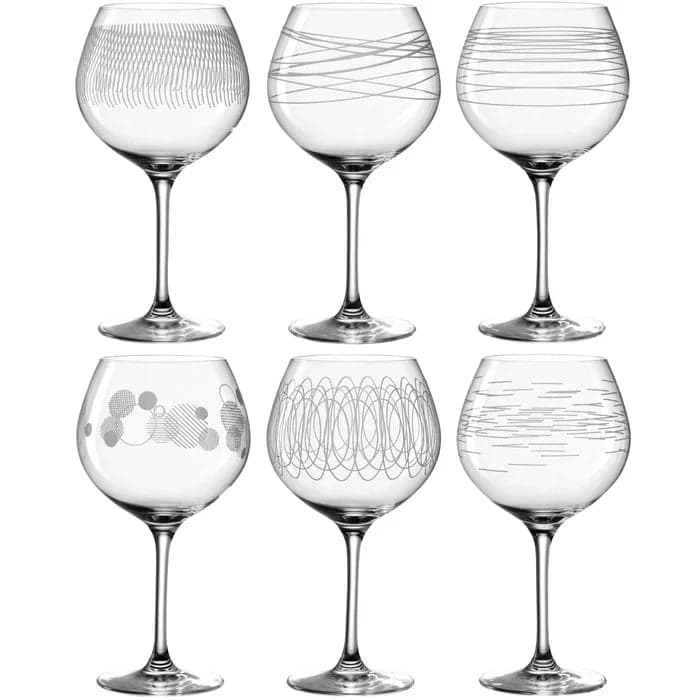 Set 6 calici Leonardo in vetro decorati 630 ml in Autocategorizzazione Più Di Più Ideas - Casalnuovo di Napoli, commercioVirtuoso.it
