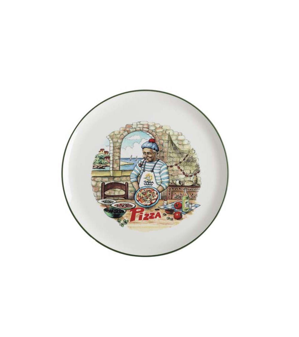 Piatto pizza in ceramica 32 cm quattro stagioni in Autocategorizzazione Più Di Più Ideas - Casalnuovo di Napoli, commercioVirtuoso.it