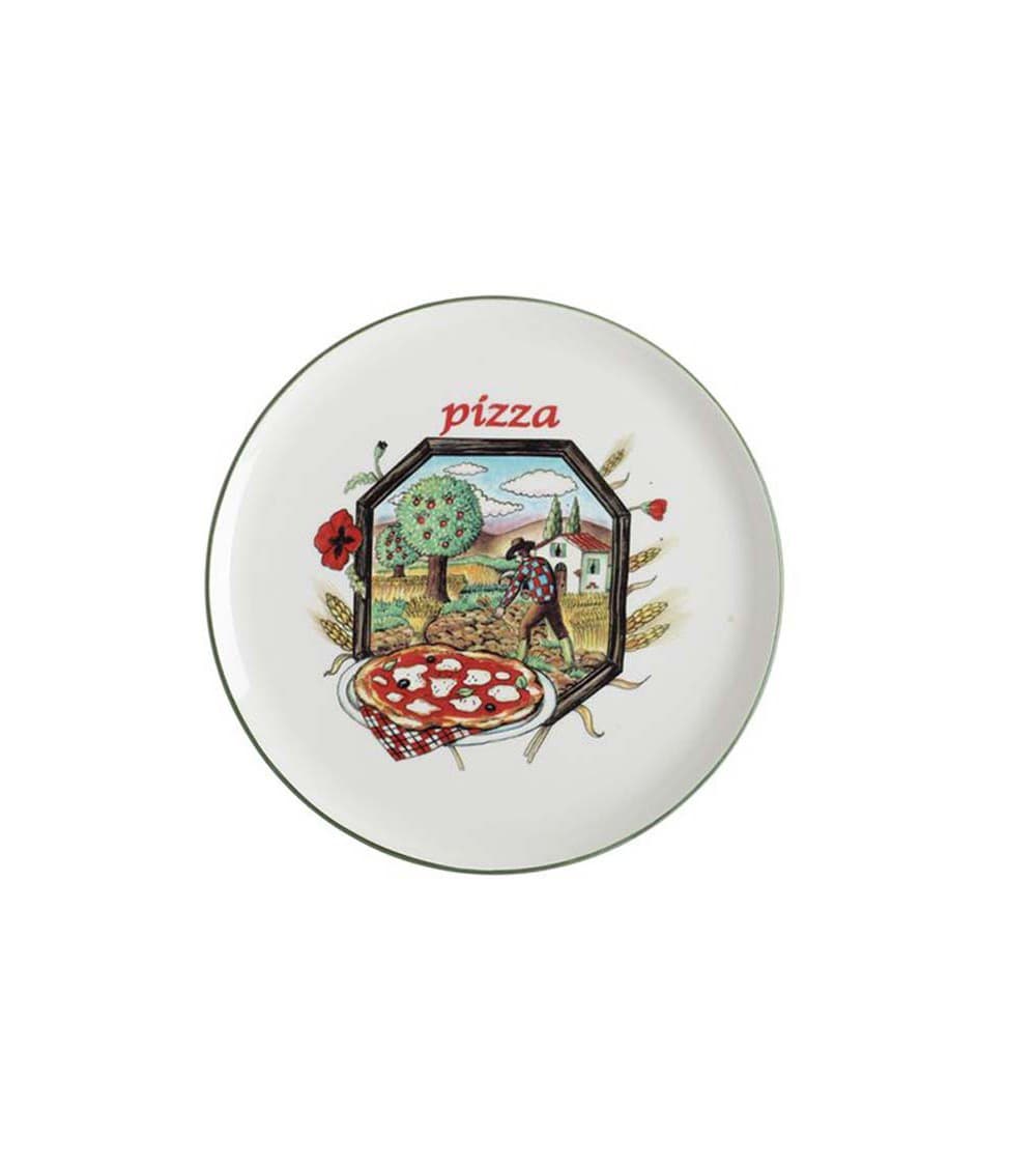 Piatto pizza in ceramica 32 cm margherita in Autocategorizzazione Più Di Più Ideas - Casalnuovo di Napoli, commercioVirtuoso.it