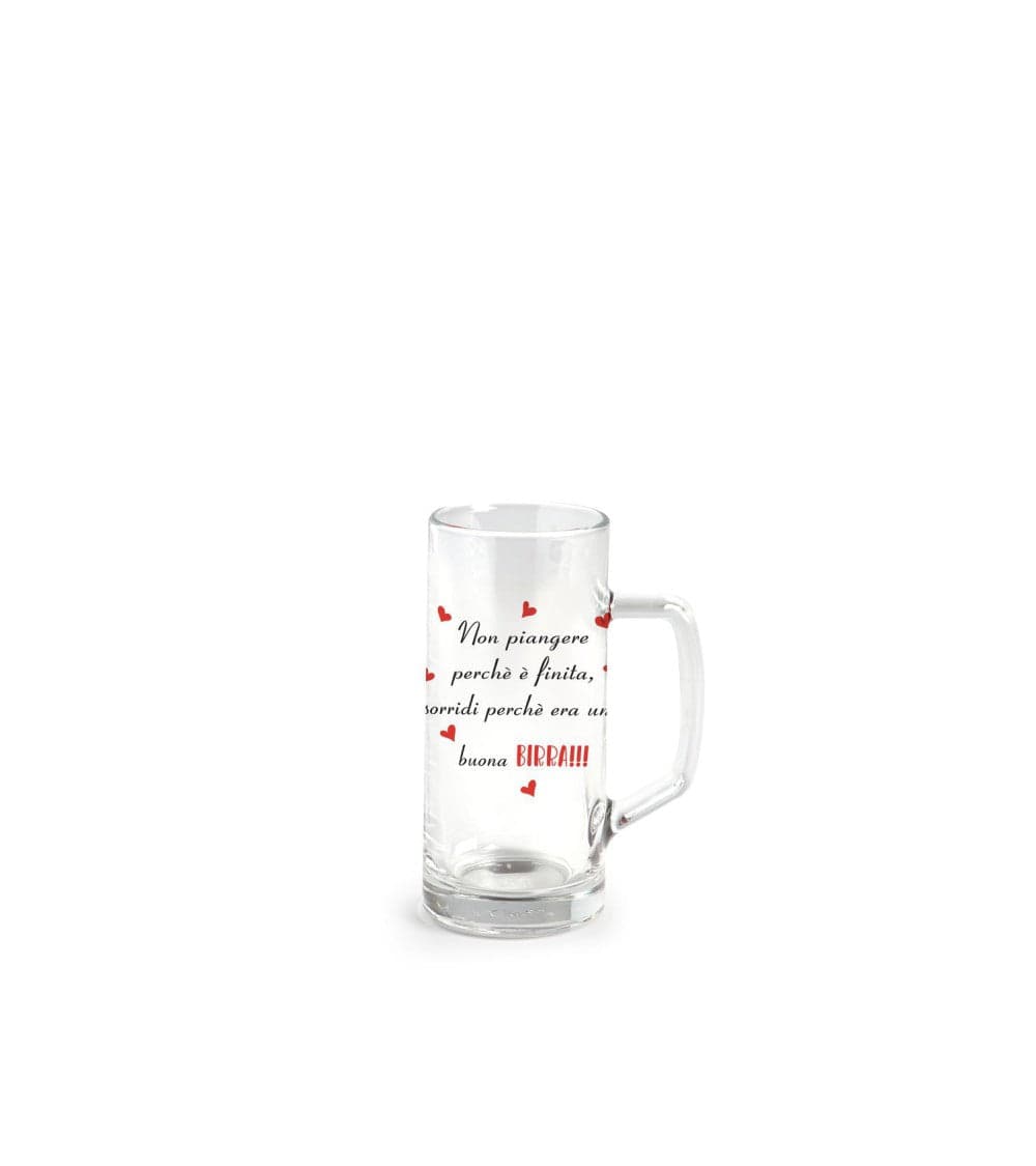 Bicchiere birra con manico 40 cl con scritta non piangere perchè è finita sorridi perchè era una buona birra in Bicchieri da birra Più Di Più Ideas - Casalnuovo di Napoli, commercioVirtuoso.it
