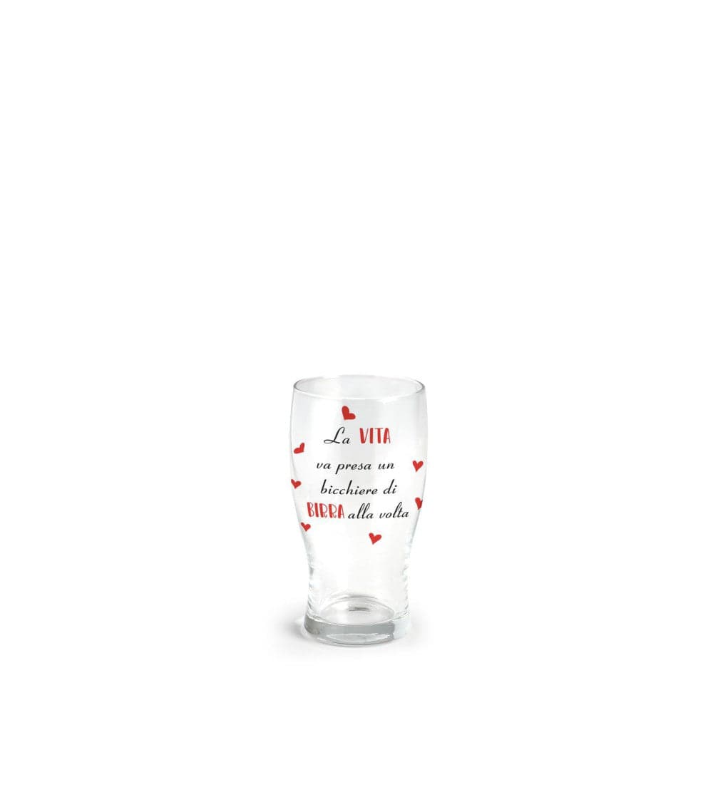Bicchiere per birra 40 cl con scritta la vita va presa un bicchiere di birra alla volta in Bicchieri da birra Più Di Più Ideas - Casalnuovo di Napoli, commercioVirtuoso.it