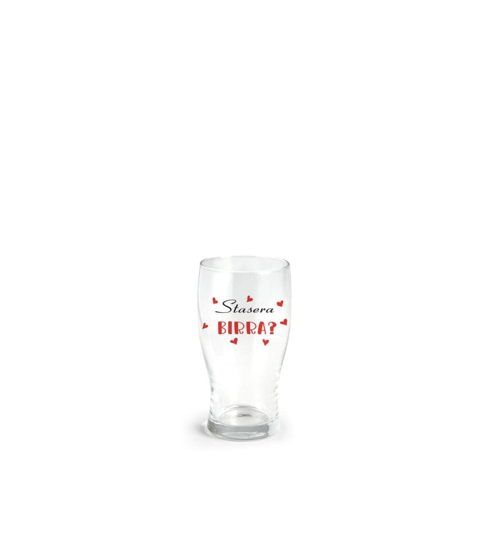 Bicchiere per birra 40 cl con scritta stasera birra in Bicchieri da birra Più Di Più Ideas - Casalnuovo di Napoli, commercioVirtuoso.it