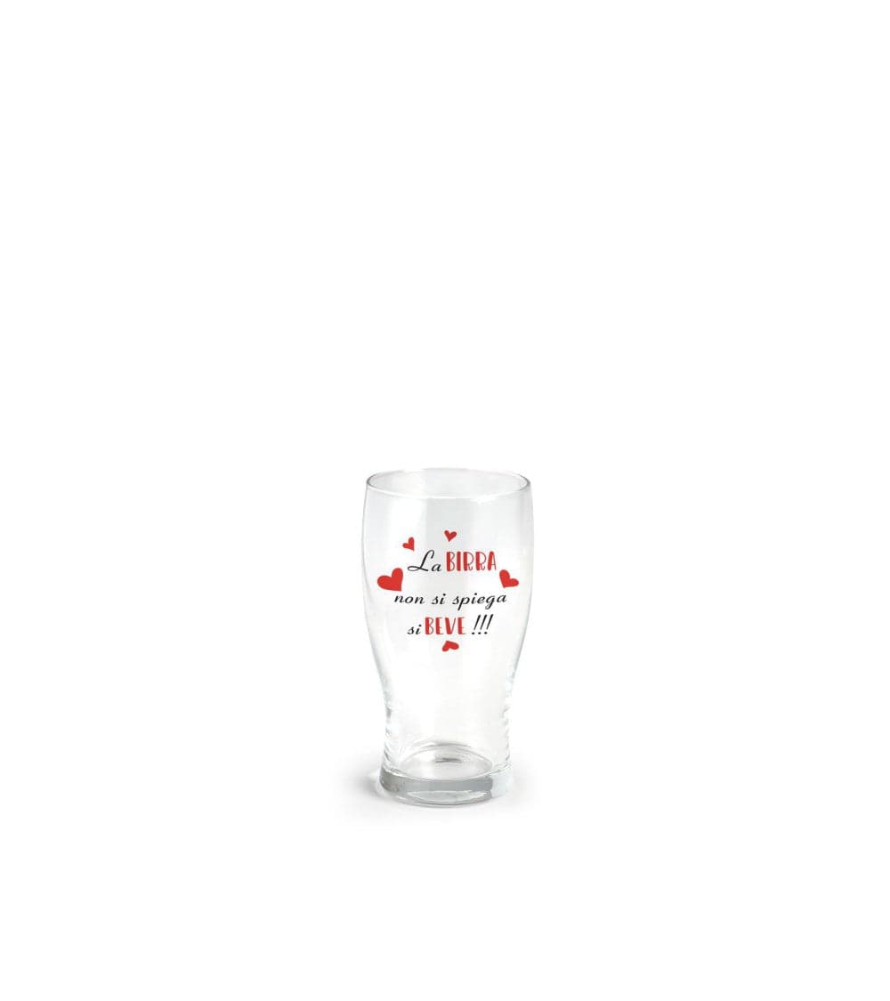 Bicchiere per birra 40 cl con scritta la birra non si spiega si beve in Bicchieri da birra Più Di Più Ideas - Casalnuovo di Napoli, commercioVirtuoso.it