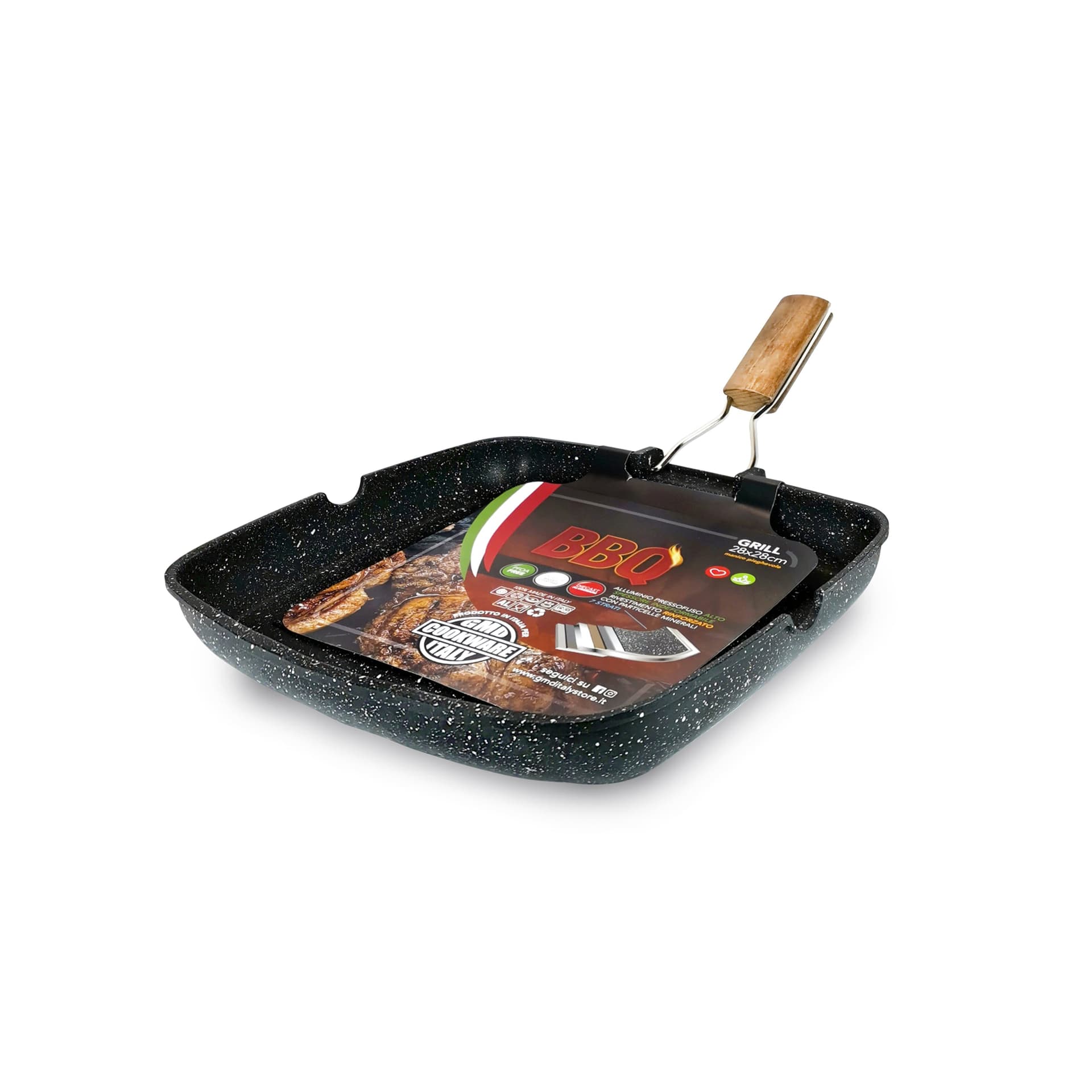 Grill Pieghevole 28x28 cm con Manico in Legno in Autocategorizzazione Più Di Più Ideas - Casalnuovo di Napoli, commercioVirtuoso.it