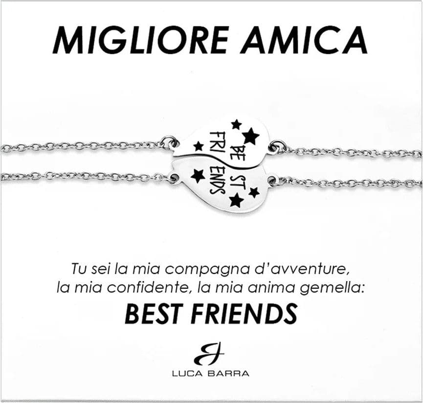 Luca Barra - Bracciali mezzo cuore best friends in Bracciali Alba Gioielli - Casoria, commercioVirtuoso.it