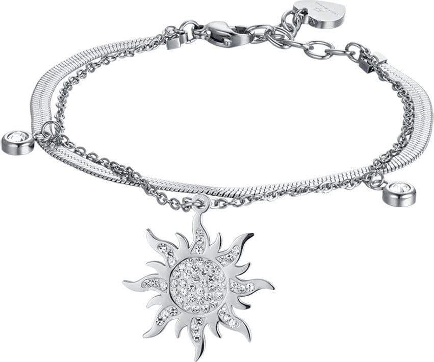 Luca Barra - Bracciale con sole con cristalli bianchi in Bracciali Alba Gioielli - Casoria, commercioVirtuoso.it