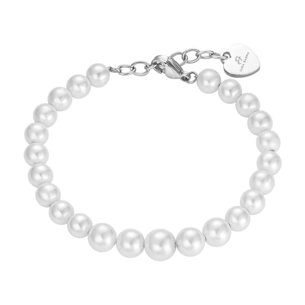 Luca Barra - Bracciale di perle bianche in Bracciali Alba Gioielli - Casoria, commercioVirtuoso.it