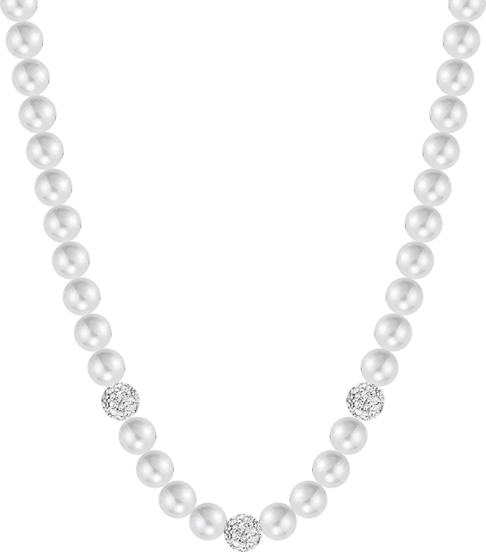 Luca Barra - Collana di perle con cristalli bianchi in Collane Alba Gioielli - Casoria, commercioVirtuoso.it
