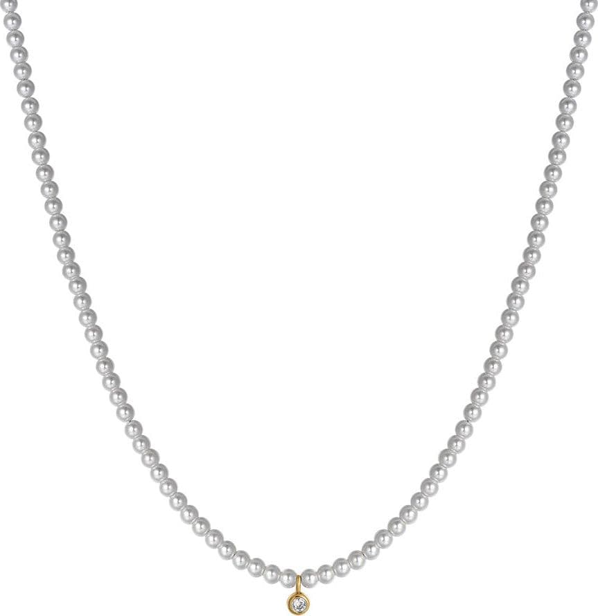 Luca Barra - Collana di perle con cristallo gold bianco in Collane Alba Gioielli - Casoria, commercioVirtuoso.it