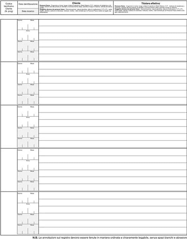 Registro Antiriciclaggio Operatori Non Finanz. 31X24 96Fg E2179 Edipro in Libri e registri contabili Il Centro - Jesi, commercioVirtuoso.it