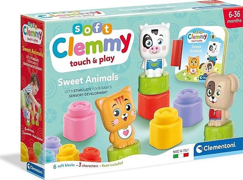 Clementoni - Soft Clemmy Sweet Animals 17849 in prodotto Centro Bimbo - Siderno, commercioVirtuoso.it