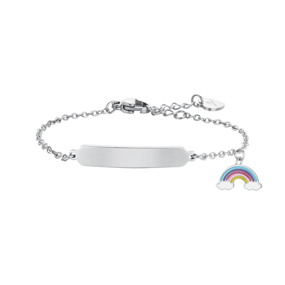 LUCA BARRA - BRACCIALE CON ARCOBALENO E PIASTRA in Bracciali Alba Gioielli - Casoria, commercioVirtuoso.it