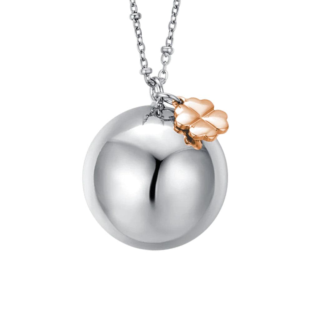 Luca Barra - COLLANA CHIAMA ANGELI IN ACCIAIO CIONDOLO IN METALLO CON CHARMS QUADRIFOGLIO in Collane Alba Gioielli - Casoria, commercioVirtuoso.it