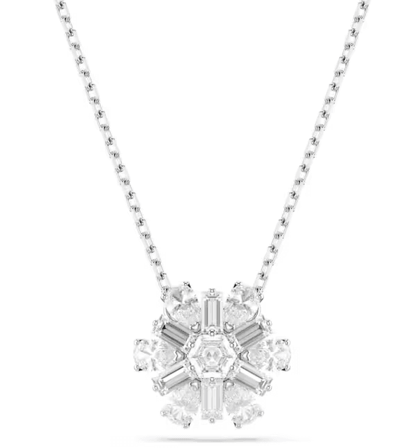 SWAROVSKI - Collana con Pendente Idyllia Taglio misto, Fiocco Di Neve, Bianco, Placcato rodio in Collane Alba Gioielli - Casoria, commercioVirtuoso.it
