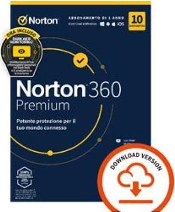 Norton360 prem2023-10d 12m 75gb-esd - 21429759 in Antivirus e Software di sicurezza eWeki - Napoli, commercioVirtuoso.it