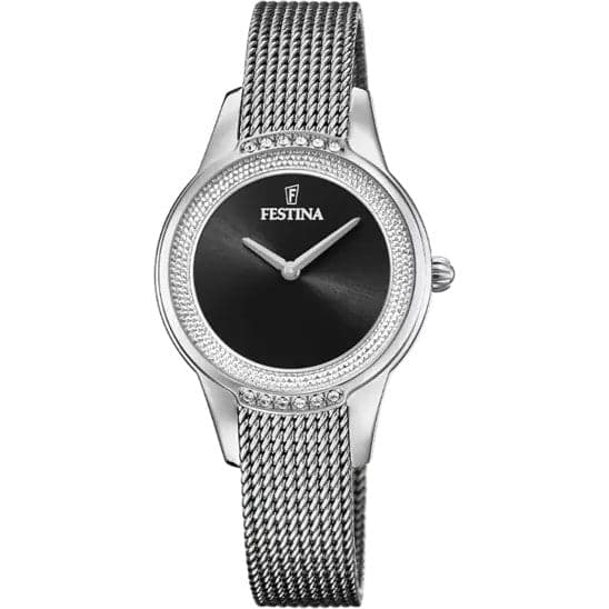 FESTINA - OROLOGIO MADEMOISELLE NERO CINTURINO IN ACCIAIO, DONNA in Orologi da polso Alba Gioielli - Casoria, commercioVirtuoso.it