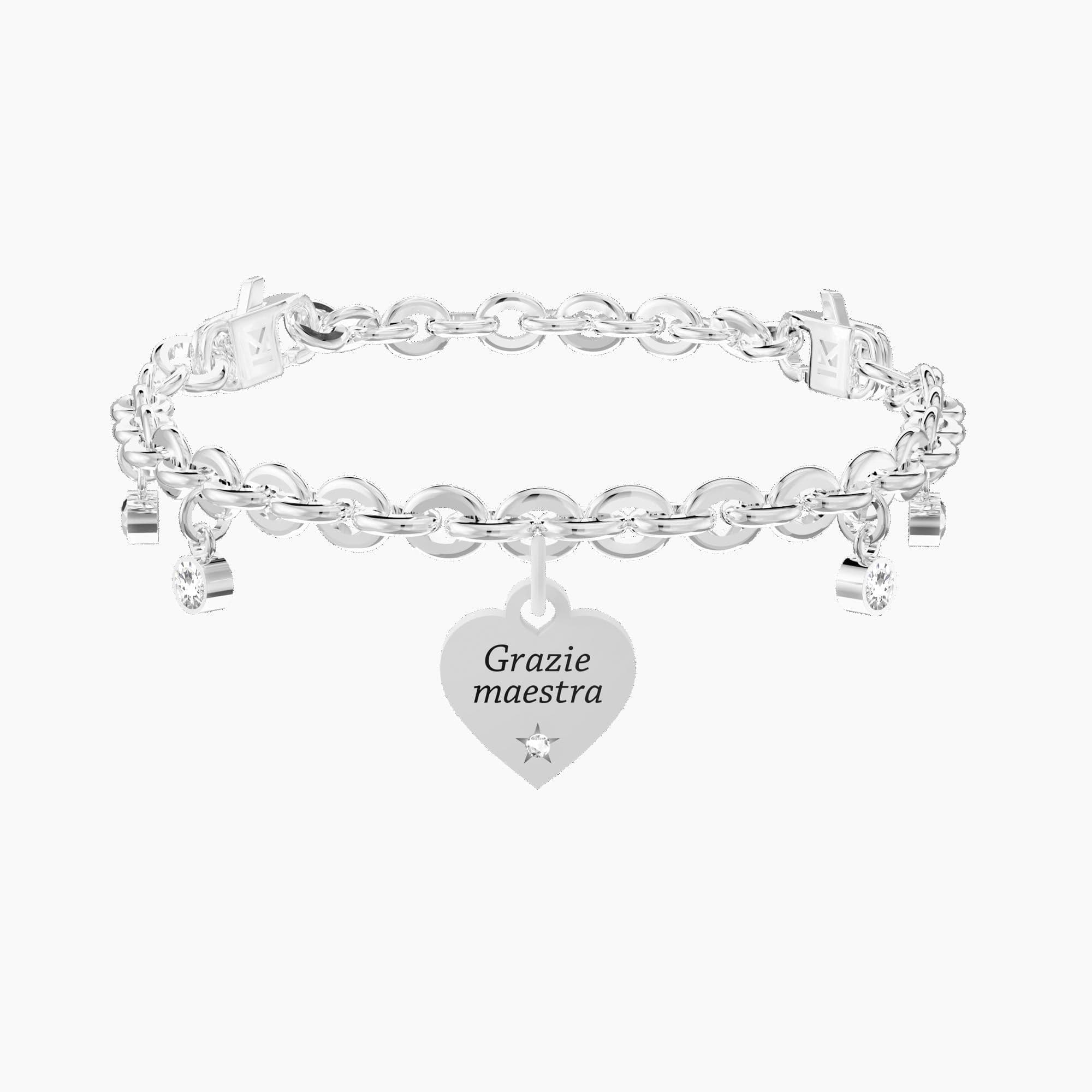 Kidult - Bracciale regolabile con cuore maestra Cuore | grazie maestra in Bracciali Alba Gioielli - Casoria, commercioVirtuoso.it