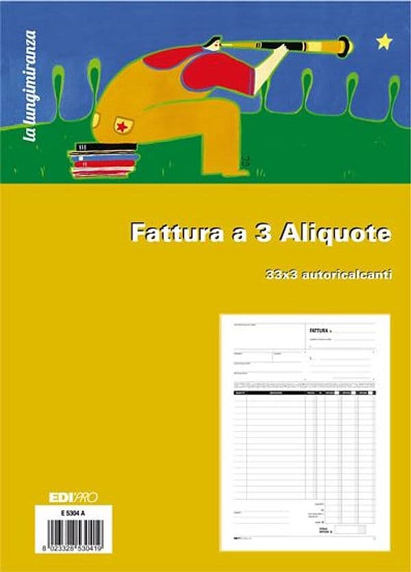 Blocco Fatture 3 Aliquote Iva 3Copie 33Fogli Autoric. 29,7X21 E5304A in Moduli ricevute e fatture fiscali Il Centro - Jesi, commercioVirtuoso.it