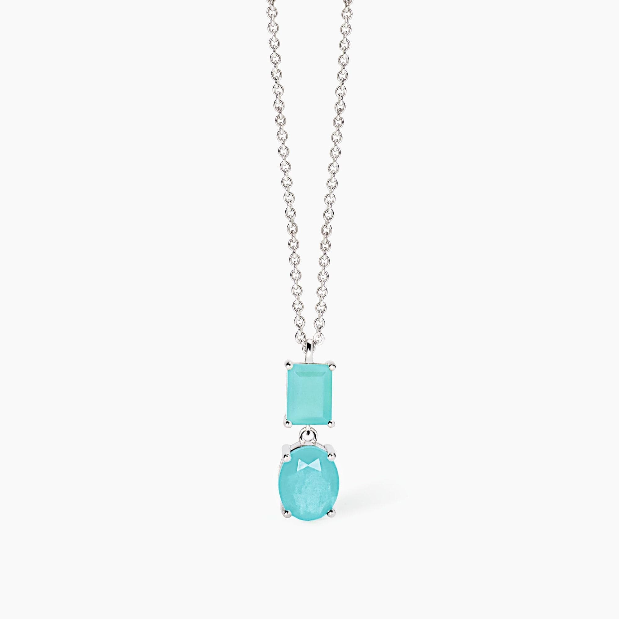 Mabina - Collana Girocollo con fusion stone glass azzurro SANTORINI in Collane Alba Gioielli - Casoria, commercioVirtuoso.it