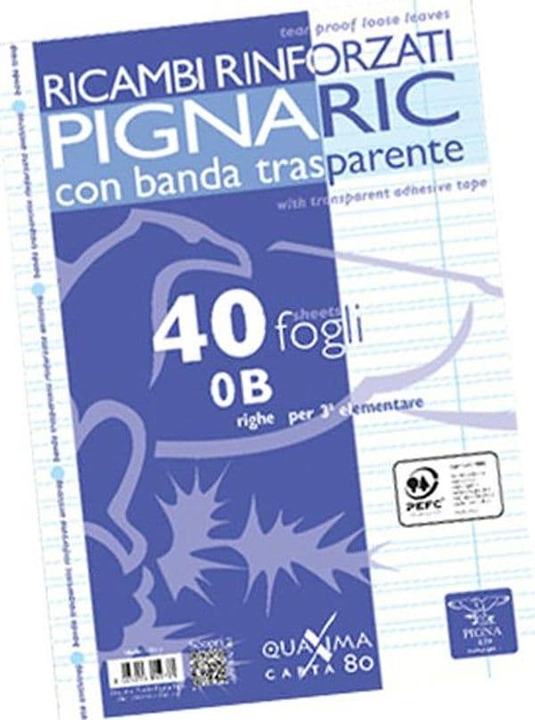 Ricambi Forati Rinforzati A4 Rigo Di 3 40Fg 80Gr Pignaric in Ricariche penne Il Centro - Jesi, commercioVirtuoso.it