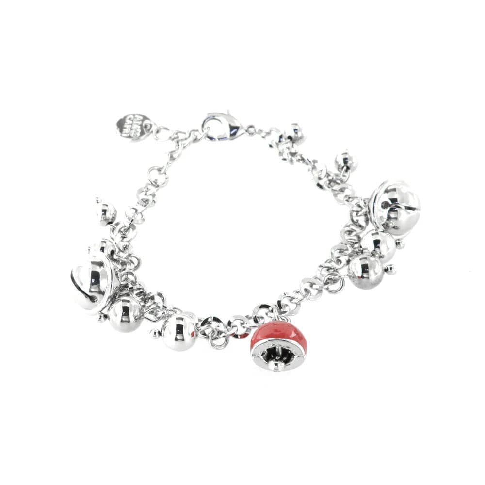 BYSIMON - Bracciale in Metallo con sonagli e ciondolo pendente a forma di campanella portafortuna natalizia in Bracciali Alba Gioielli - Casoria, commercioVirtuoso.it