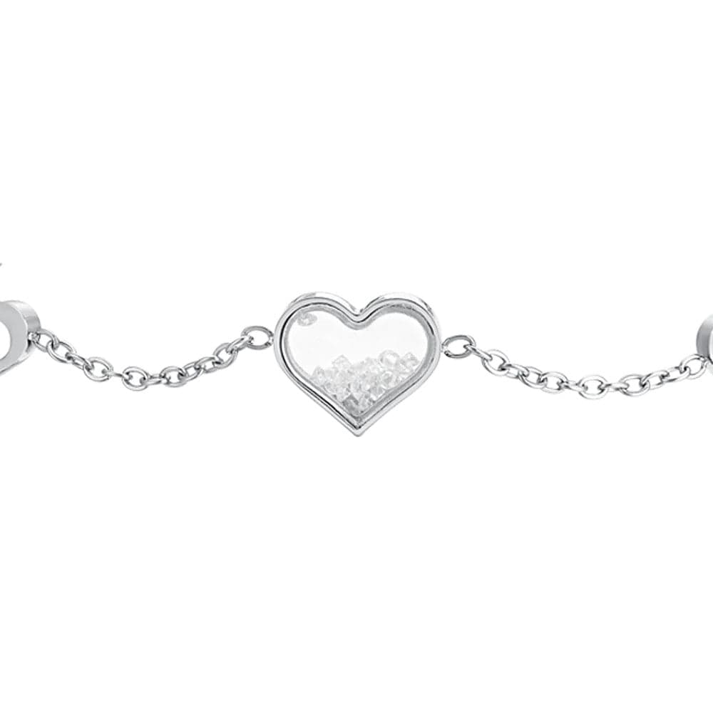 Luca Barra - BRACCIALE DONNA IN ACCIAIO CUORI E ZIRCONI in Bracciali Alba Gioielli - Casoria, commercioVirtuoso.it
